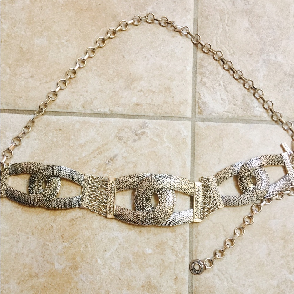- Beautiful Chico's silver adjustable versatile belt